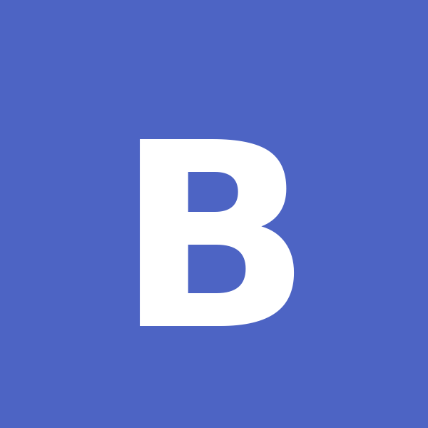 Lettera B bianca su sfondo blu – elemento grafico per identificare contenuti di checklist, controllo o categorie nel modellismo RC