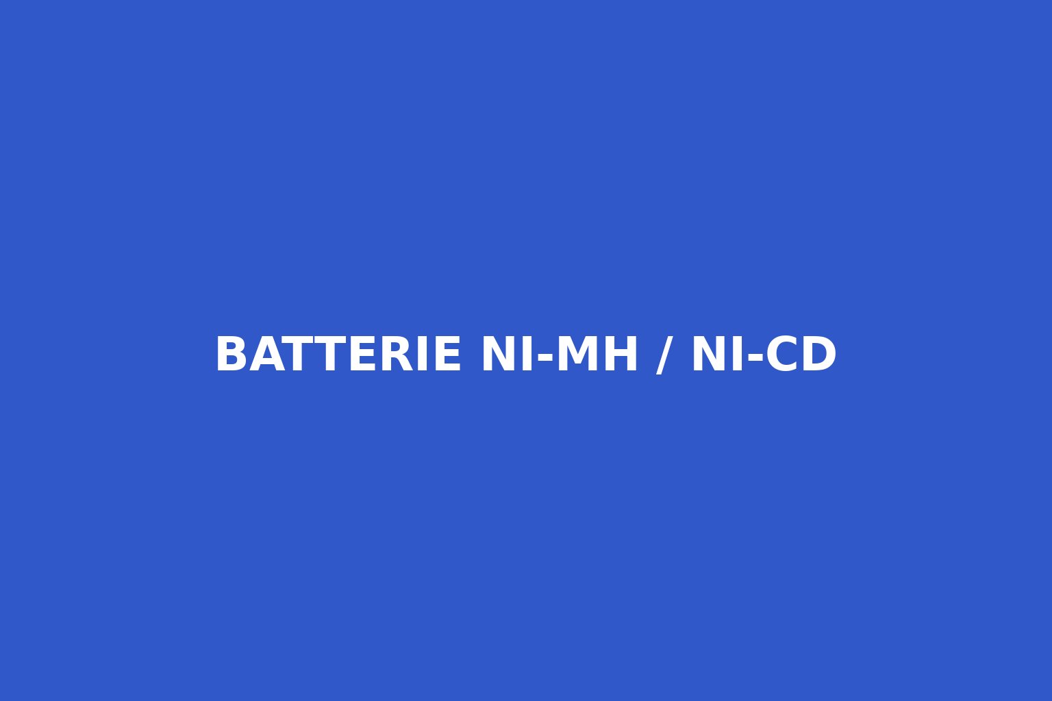 Etichetta blu con la scritta Batterie Ni-MH / Ni-Cd – categoria batterie ricaricabili per modellismo RC