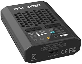 Caricatore Lipo Balance PD60, 60W 6A | Ingresso Tipo-C | Per 1-4S Lipo/LiFe/LiIon & 1-12S LiHv/Pb/NiMH | Compatibile Tello DJI, Radiofly Space Kondor, BD-1