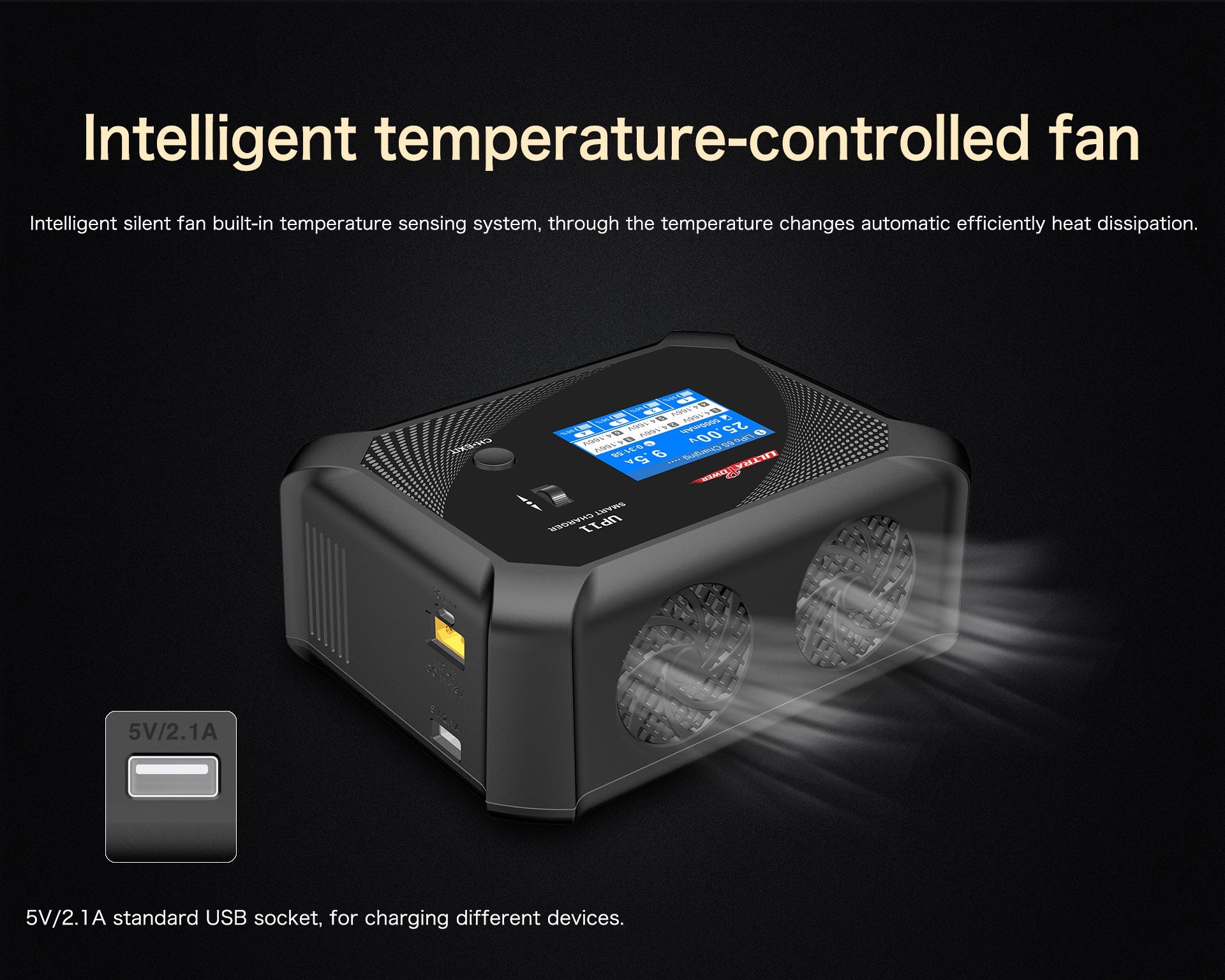 UP11 Caricabatterie Intelligente 600W 4 Canali con Bilanciamento per Batterie LiPo/LiFe/LiHV/NiMH - Tecnologia Smart Charging