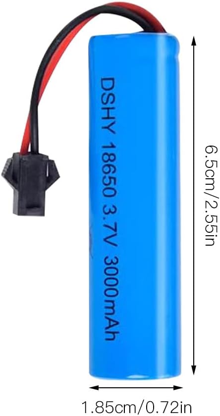 Set of 4 Li-ion 3.7V 3000mAh Batteries with USB Chargers for RC Cars, Compatibility with DE45 DE42 1:14 Off-Road and Drift Racing Models