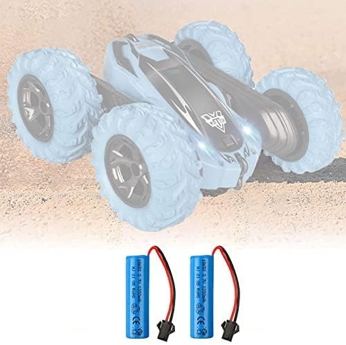 2 Pieces 3.7V 1200mAh Batteries with USB Charging Cable, SM-2P Plug, Compatible with DE45 DE42 1:14 Off-road and Drift Racing