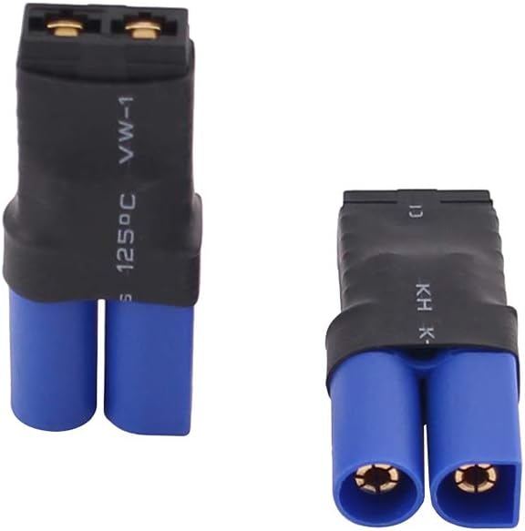 2 Pieces EC5 Male to TRX Female Traxxas Adapter for Model RC - High Quality Connector