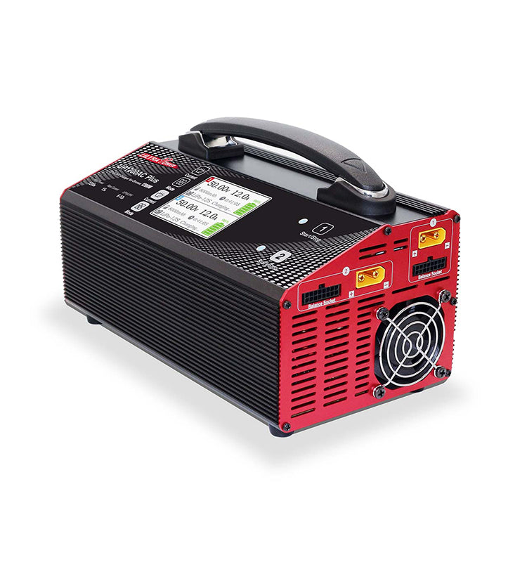 UP1200AC PLUS Doppio Caricabatterie 2X600W 15A per Batterie 6-12S UAV Drone - Ricarica Efficiente e Sicura per Professionisti e Hobbisti