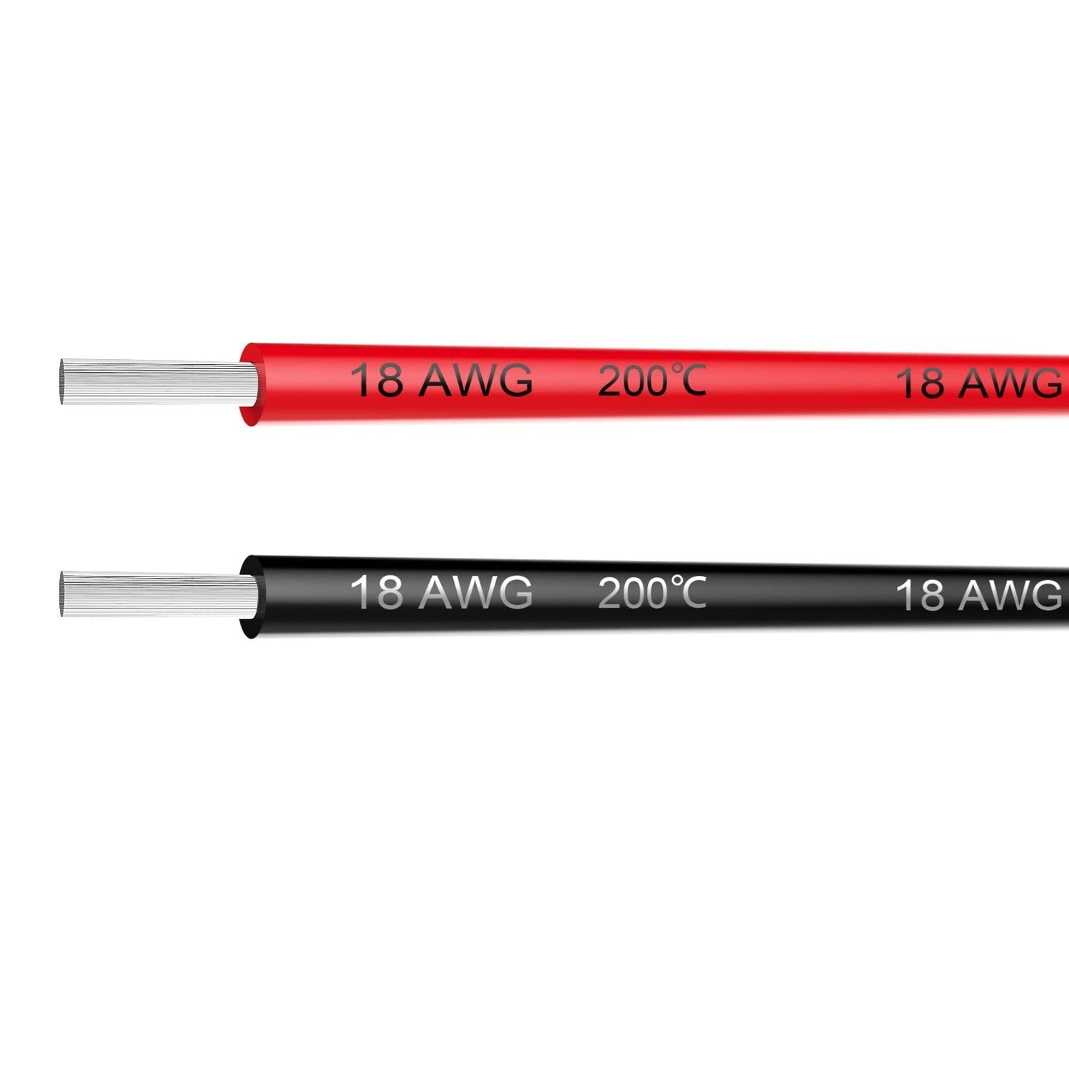 Cavo Silicone 18 AWG 5M Flessibile | Alta Resistenza, Rame Premium | Nero Rosso