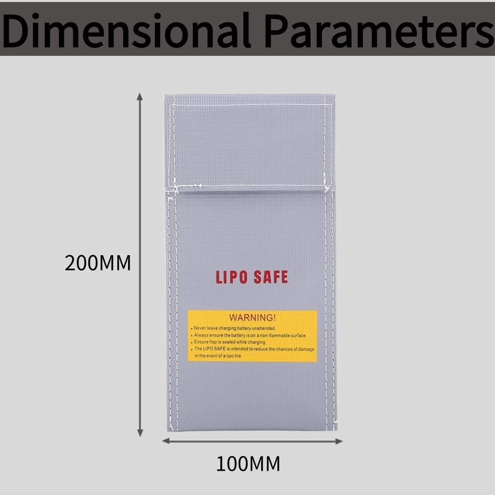 Lipo Bag Fireproof battery bag ideal for charging fire resistant Lipo batteries (Size 185 x 75 x 60 cm)
