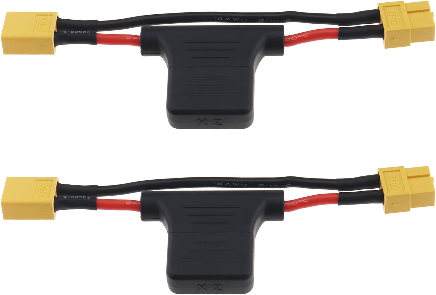 Cavo di Prolunga XT60 Maschio a Femmina 30A con Fusibile | Filo Silicone 12AWG | Per Biciclette Elettriche e Droni RC, Giallo