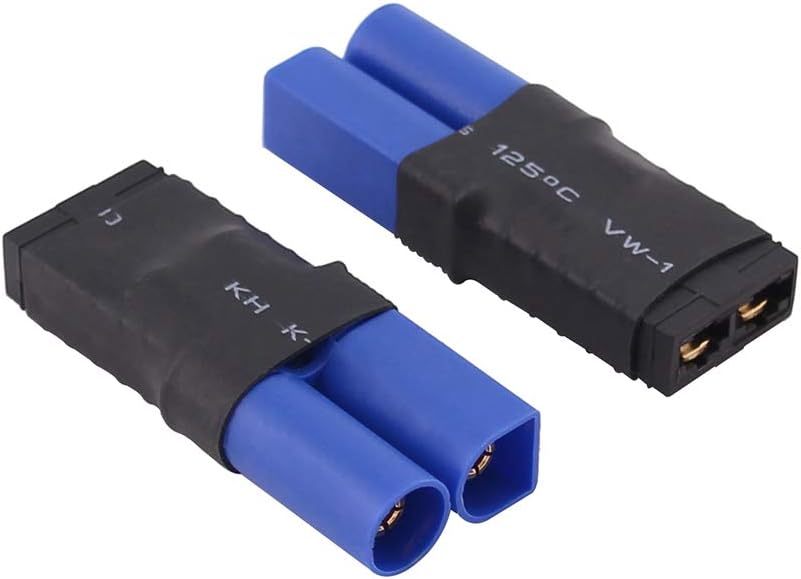 2 Pieces EC5 Male to TRX Female Traxxas Adapter for Model RC - High Quality Connector