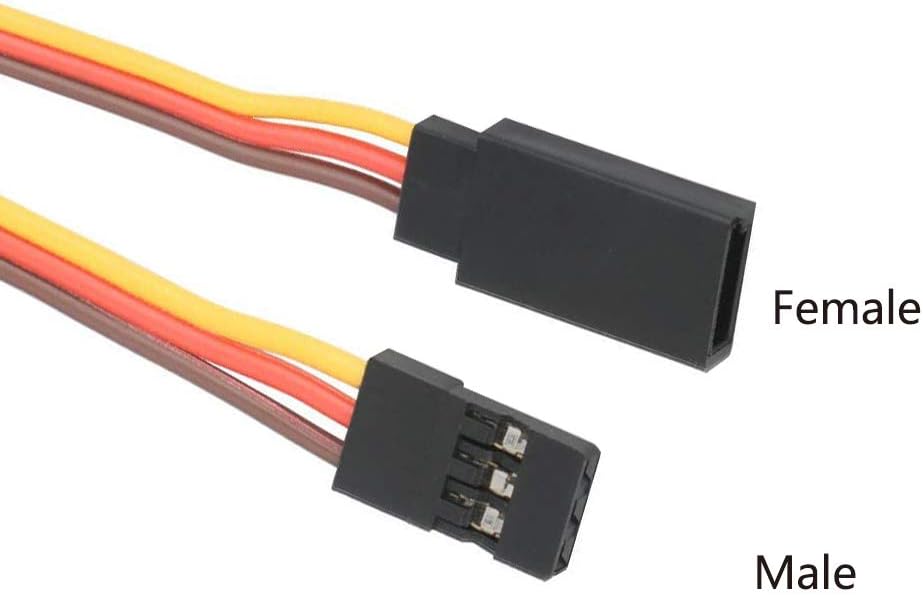 16 Cavi Prolunga Servo JR 3 Pin 22AWG 75-500mm RC Drone Elicotteri Auto Aeromodelli