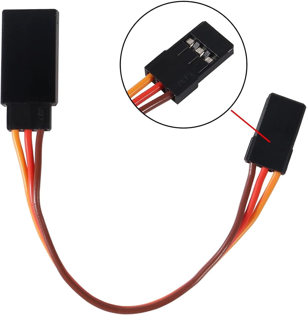 22 Cavi Prolunga Servo JR 3 Pin 22AWG + Y Splitter 1 a 2 RC Drone Auto Elicotteri Aeromodelli