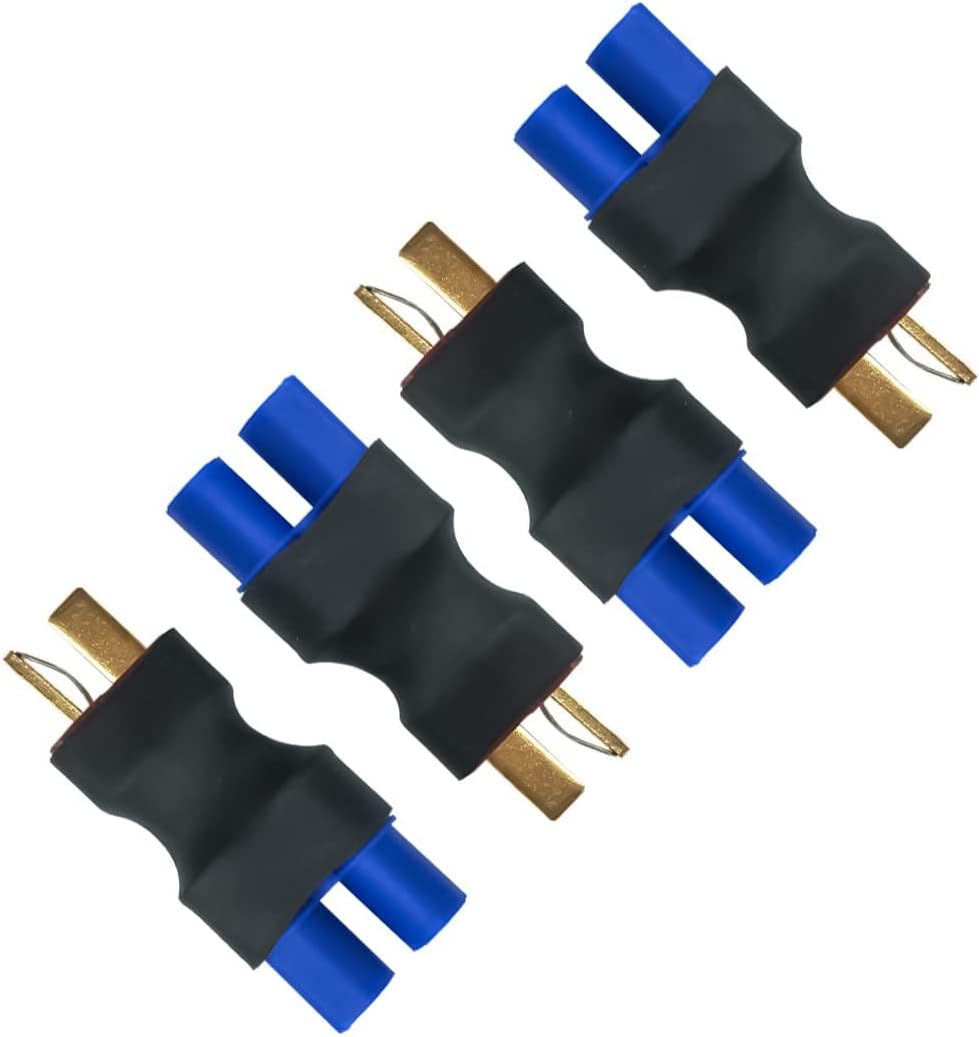 2 Pairs XT60 to T-Plug Deans Style Wireless Adapter, Male and Female Connector - Ideal for RC Modeling and Drones