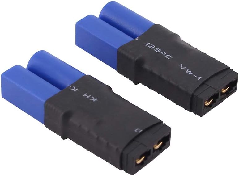 2 Pieces EC5 Male to TRX Female Traxxas Adapter for Model RC - High Quality Connector