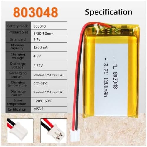 3.7V 1200mAh Wiederaufladbarer LiPo-Akku für Syma X5SC X5SW Drohnen | Konstante Leistung