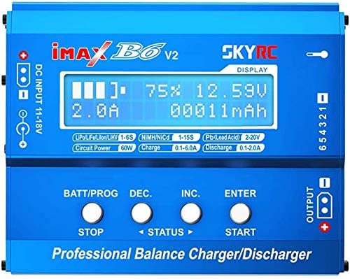 SkyRC iMAX B6 V2 Charger 60 W 6 A DC/DC Converter Compatible with DJI Mavic Inspire NiMH/NiCd/LiPo/LiHV/Life/Li-Ion/Pb Smart Battery