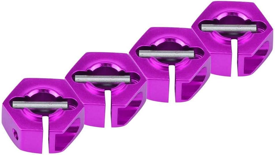 Adattatori per Mozzi Ruota Esagonali 12 mm Universali per Auto HSP Sakura RC 1/10 (Set di 4) - 5 mm Viola