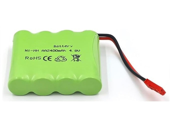 Ni-Mh baterija 4,8 V 2400 mAh punjiva | Za automobil na daljinsko upravljanje, RC Rock Crawler | Brzo punjenje, 18+ minuta rada, zelena