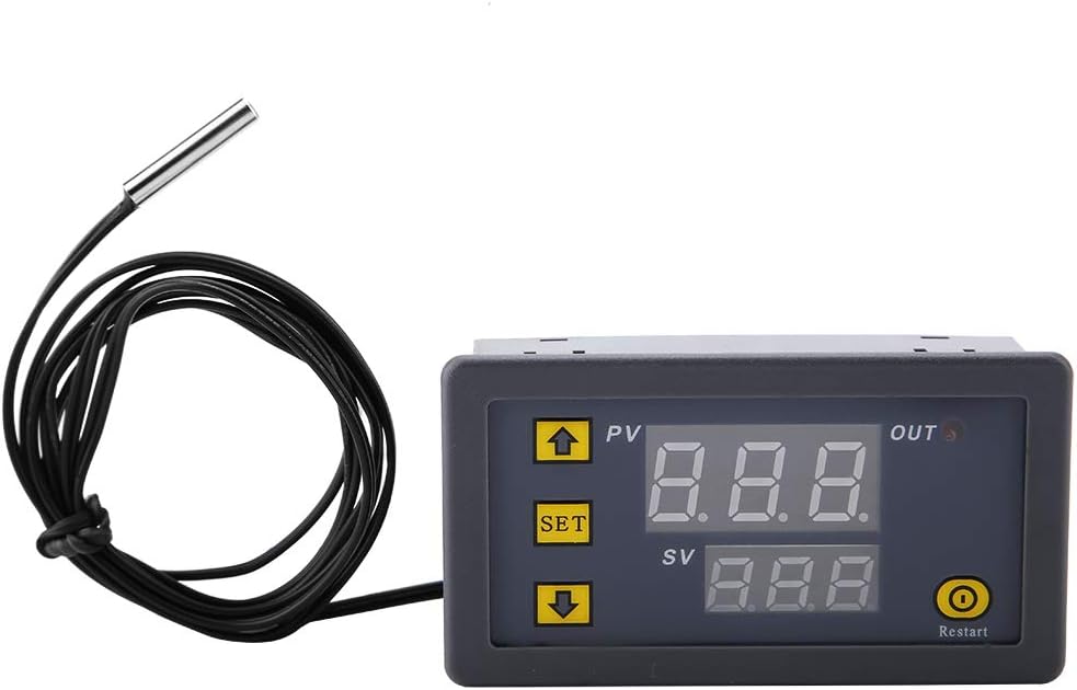 Regolatore di Temperatura Digitale W3230 DC 12V | Display LED | Range -50°C a +110°C | Carico 20A, Sonda NTC 10K Inclusa