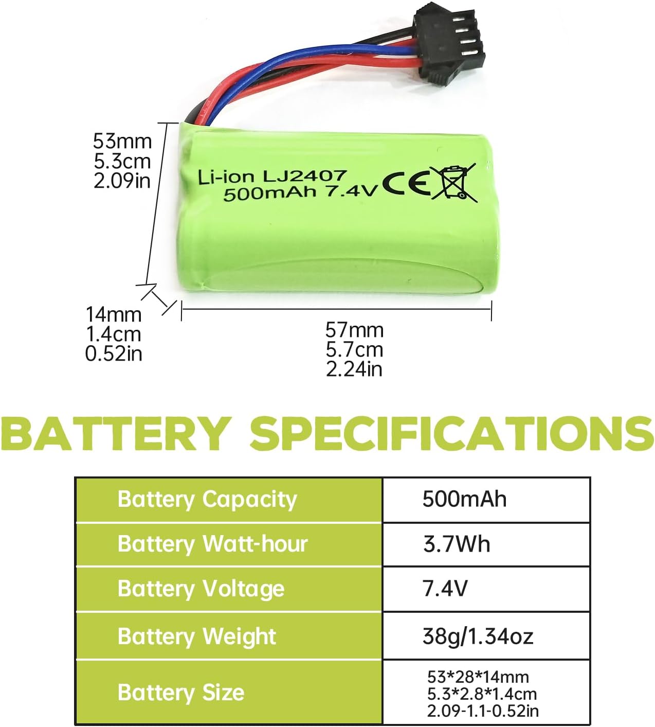 2400mAh 4.8V AA Ni-MH Battery Rechargeable SM 2P Plug For HY800 F1 F3 RC Boat RC Bus USB Cable SM 2P