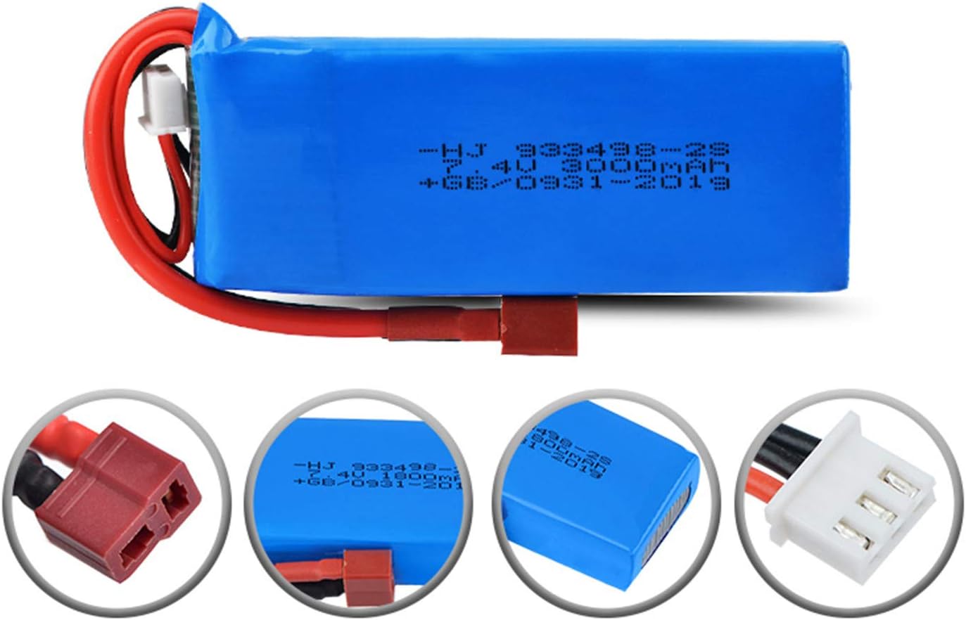 Batteria Lipo 7.4V 3000mAh 2S con Connettore T Plug – Compatibile con Wltoys 144001 1/14 RC Auto – Ricambio ad Alte Prestazioni per Modelli Radiocomandati