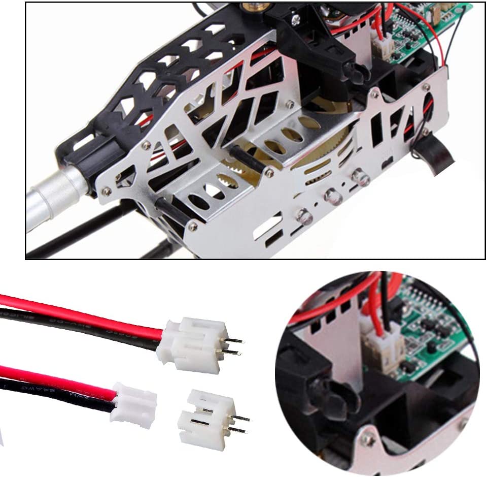 Kit de conectores JST Micro de 2 patillas y 2,0 mm - Paquete de 20 con cables macho y hembra de 80 mm