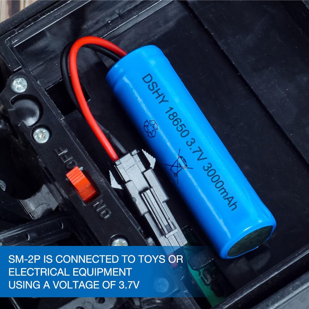 Set of 4 Li-ion 3.7V 3000mAh Batteries with USB Chargers for RC Cars, Compatibility with DE45 DE42 1:14 Off-Road and Drift Racing Models