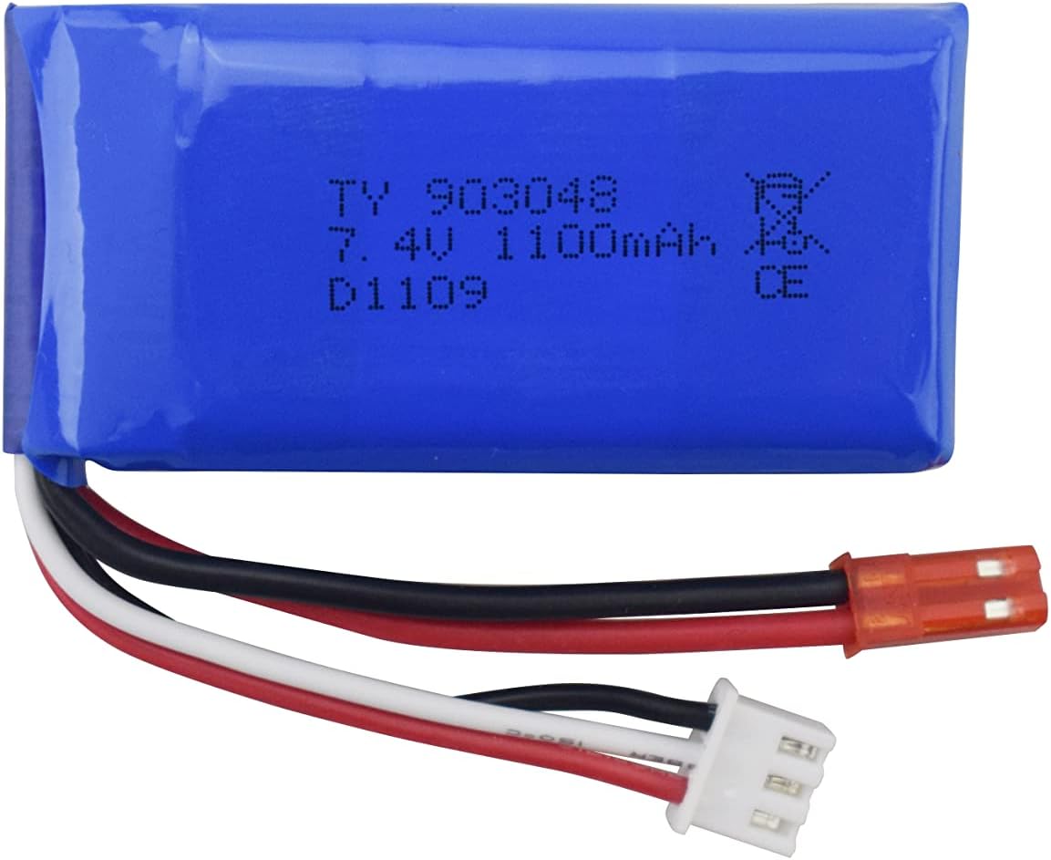 Kit 2 Batterie LiPo 7.4V 1100mAh con Caricatore | Compatibile WLtoys A949, A959, A979, K929