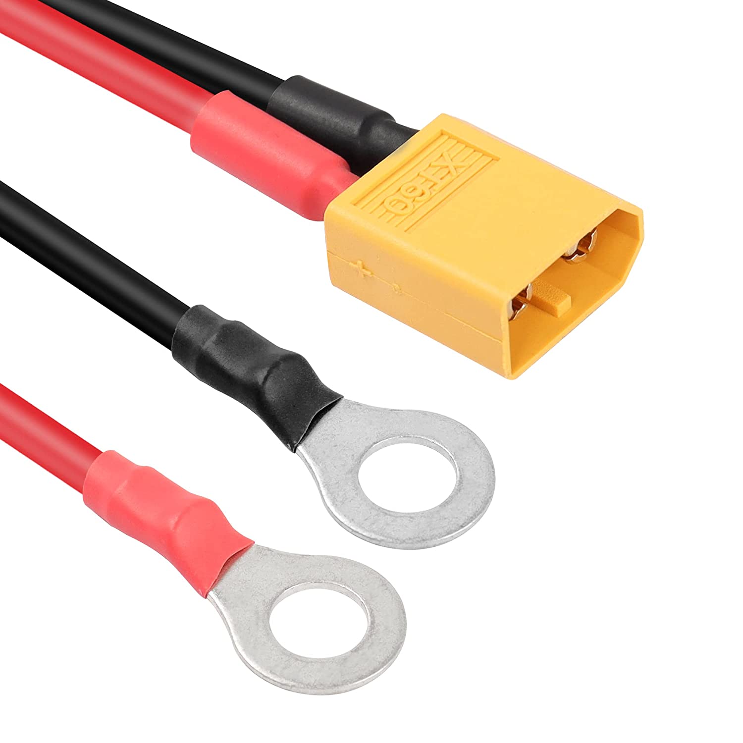 XT60 to O Ring Terminal Cable, XT60 Male to O Ring Connector Cable, with 1 Mt 12AWG Silicon Wire, for RC Lipo Battery FPV Drone Racing (1M)