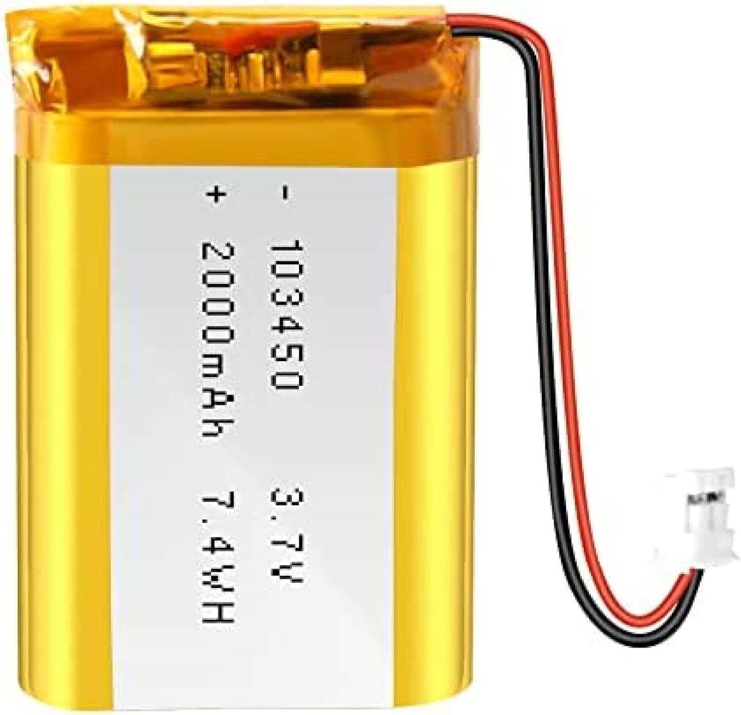 Batteria al Litio 3.7V 2000mAh Modello 103450 | Circuito di Protezione | Compatibile con Auricolari Bluetooth e Cuffie TWS