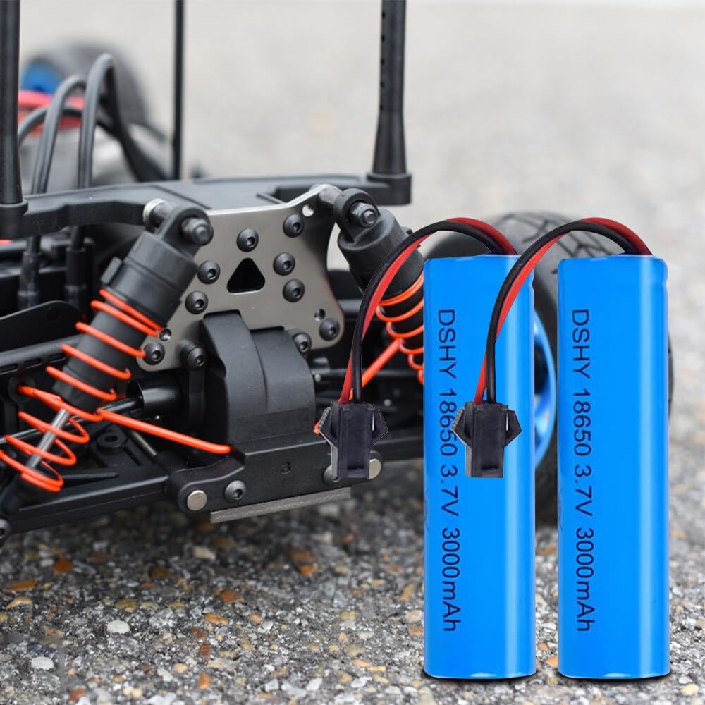 1 Piece Lithium Ion Battery 3.7V 3000mAh SM-2P Plug Compatible with DE45 DE42 1:14 Off-road and Drift Racing