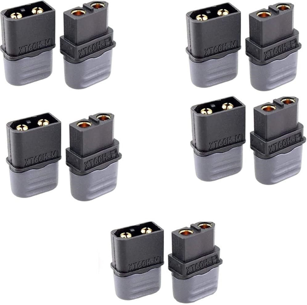 10 Pairs High Quality XT90 Connectors, Male-Female, Model Rc Lipo Battery Connectors