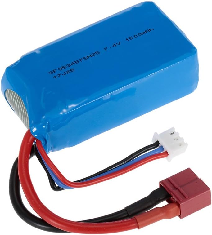 Batteria Ricaricabile LiPo 7,4V 1500mAh | Compatibile con WLtoys A959-B, A979-B | Alta Capacità e Sicurezza | Per Modellismo RC, Blu