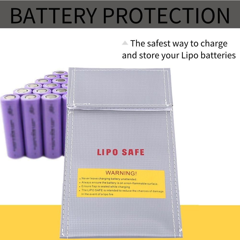 Lipo Bag Fireproof battery bag ideal for charging fire resistant Lipo batteries (Size 185 x 75 x 60 cm)