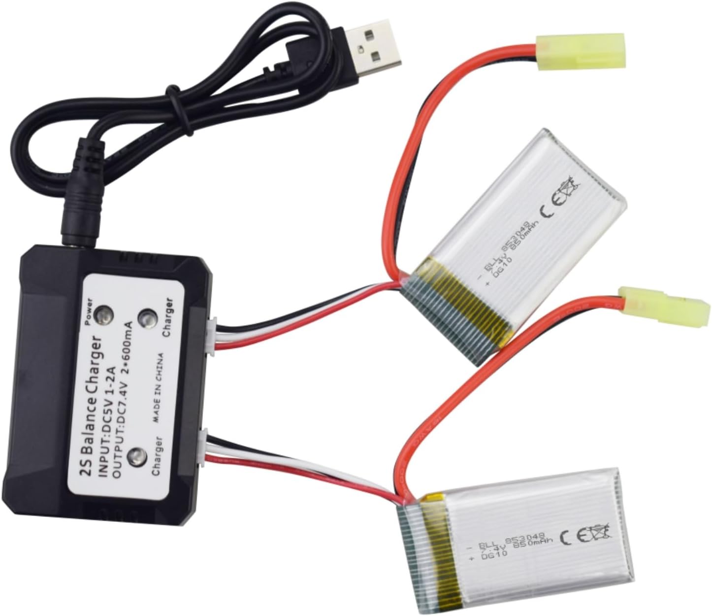 3-Cell 11.1V 850mAh 80C Lipo Battery with XT30 Connector, Silicone Cable and Soft Shell - Dimensions 59X30X23 mm, Weight 77g - High Power for RC Models