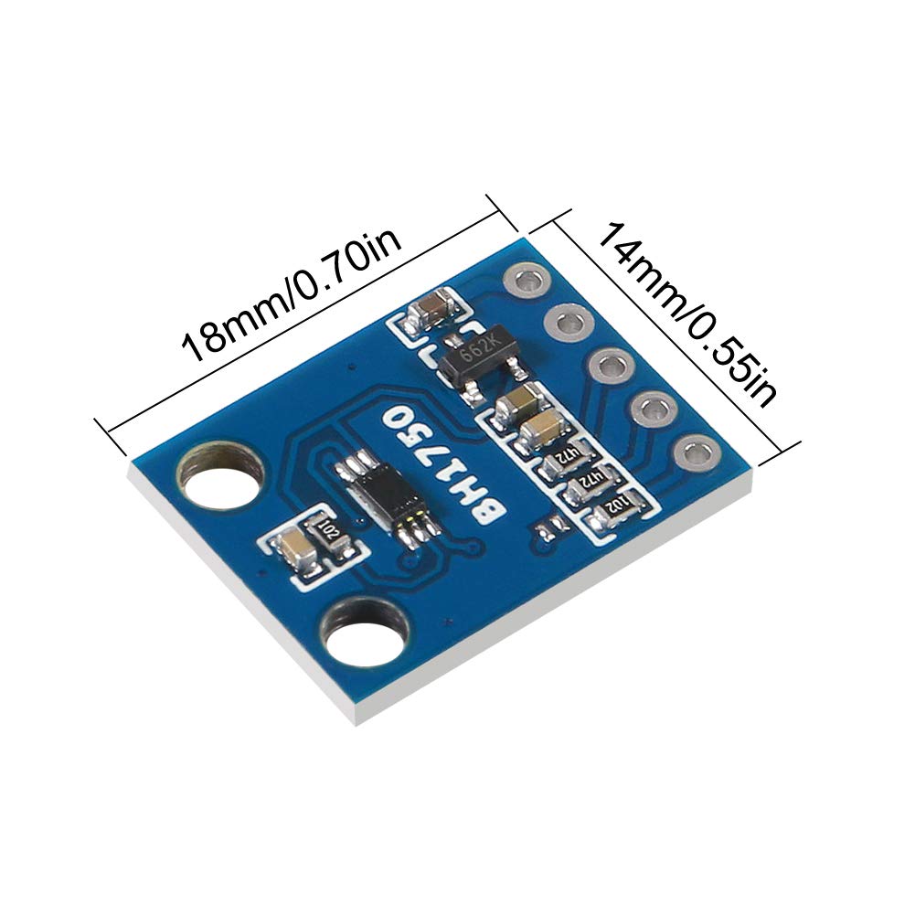 Sensore Luminosità GY-302 BH1750 | Alta Sensibilità 65535 lx | I2C | Compatibile con Arduino e Raspberry Pi | Per Automazione e Robotica, Blu