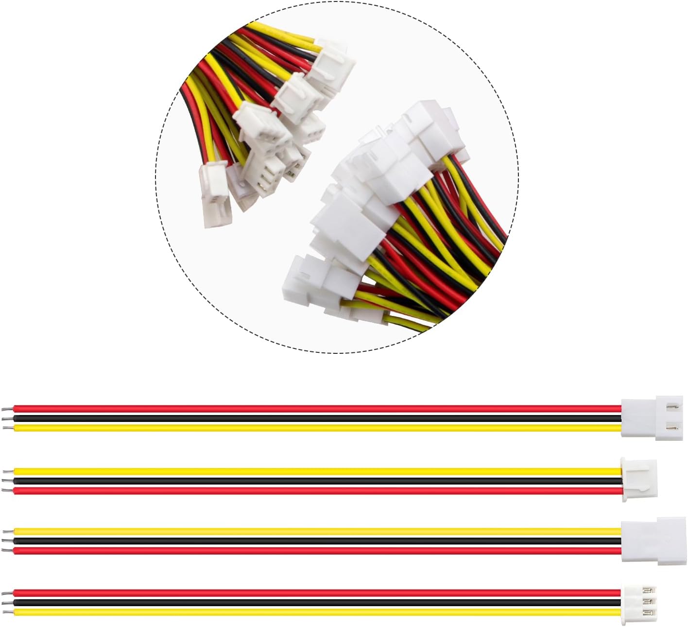 Set 20 Paia Connettori JST XH 2.54 a 3 Pin con Cavo 150 mm 22AWG – Spina Maschio e Femmina per Progetti Elettronici, Batterie Lipo, Droni e Modellismo RC