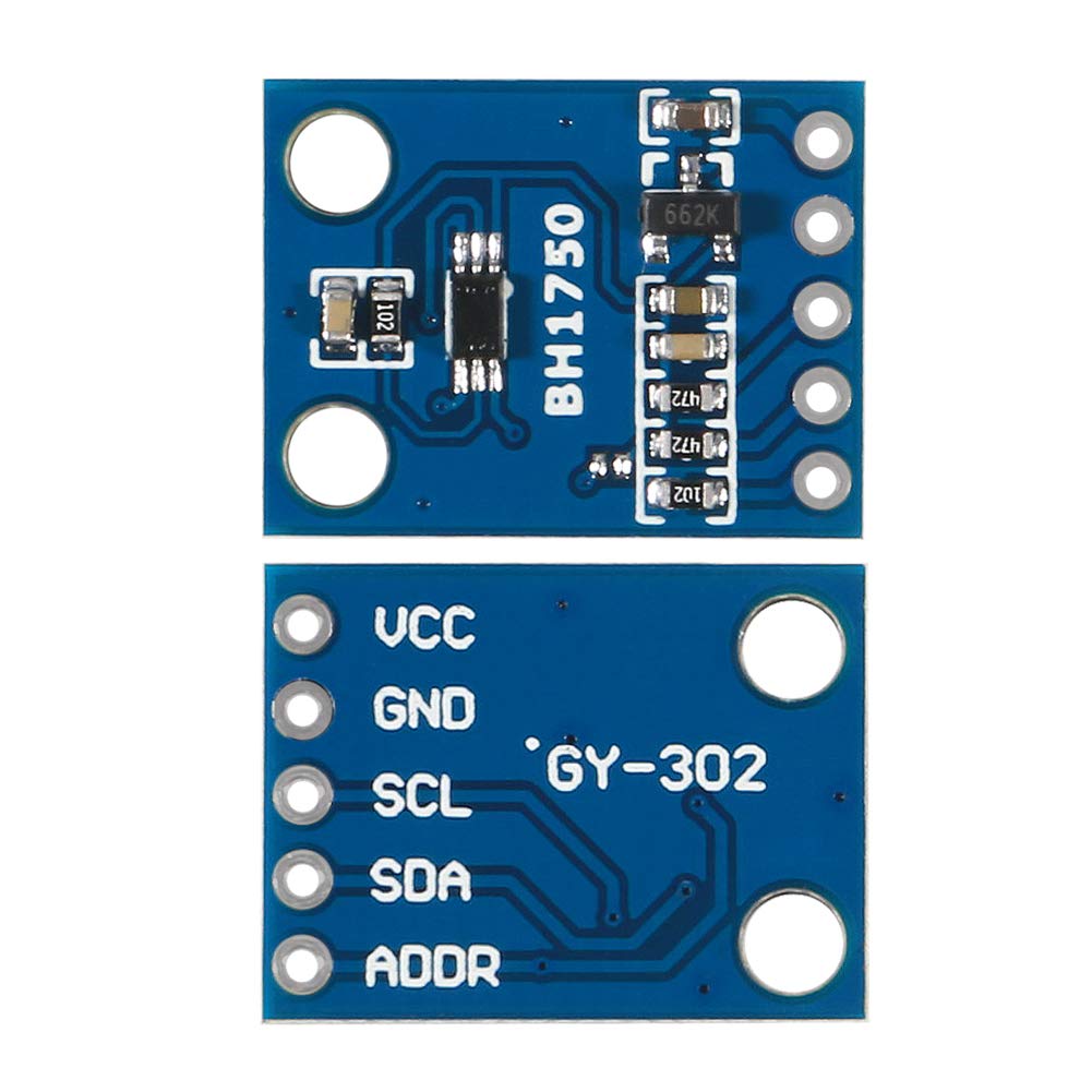 Sensore Luminosità GY-302 BH1750 | Alta Sensibilità 65535 lx | I2C | Compatibile con Arduino e Raspberry Pi | Per Automazione e Robotica, Blu