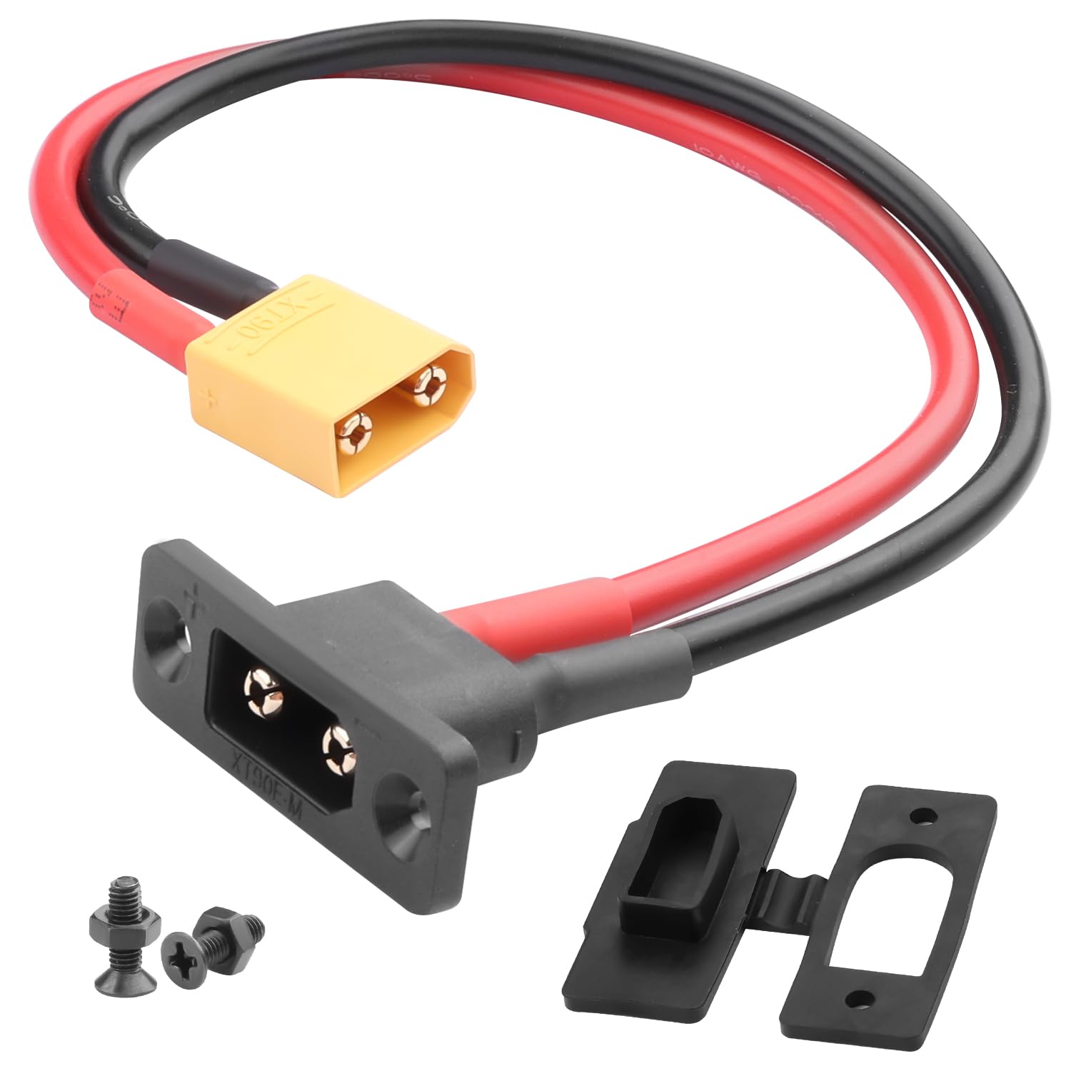 2 Pieces XT60 Parallel Male to 2 Female and Female to 2 Male 14AWG Cable | RC Lipo Battery Adapters | Drones, Cars, Airplanes, Model Builders