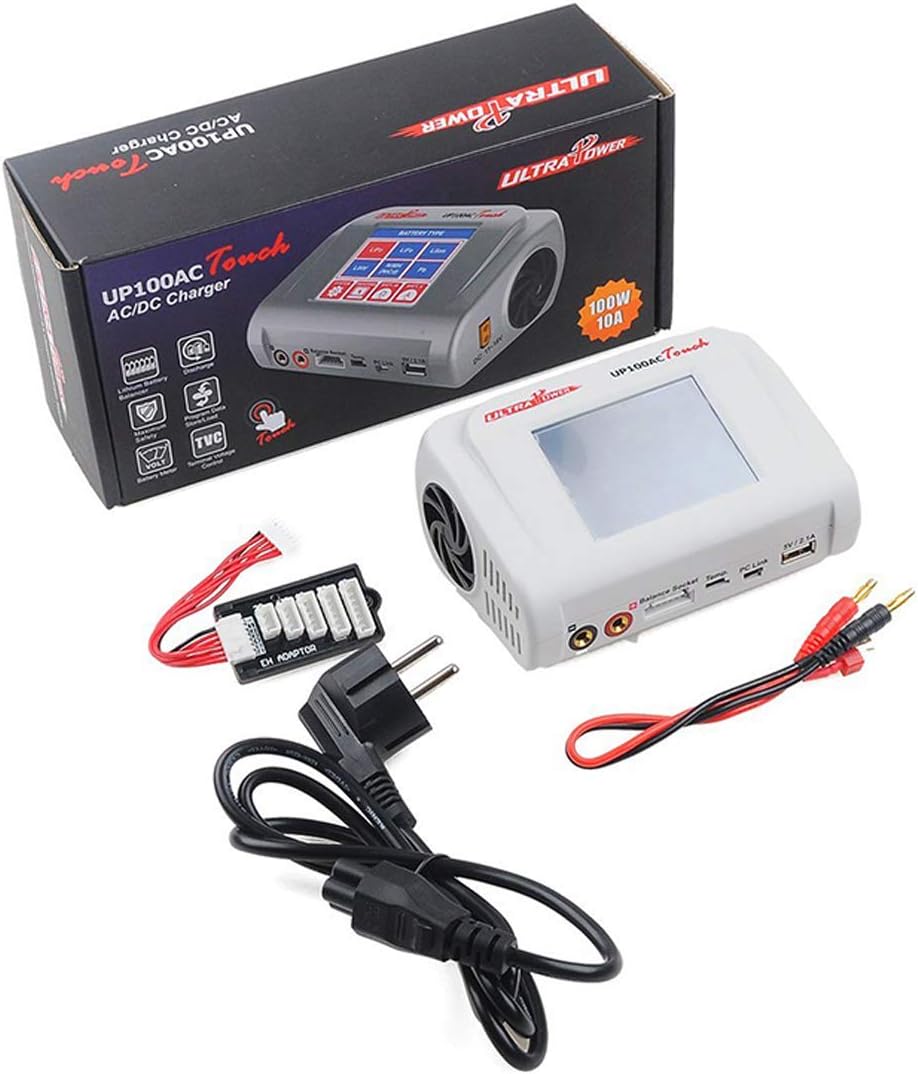 UP100AC Plus Caricabatterie 100W 10A AC/DC Multifunzione - Compatibile con LiPo LiFe LiHV NiMH NiCd Pb - Ideale per Modellismo, Droni