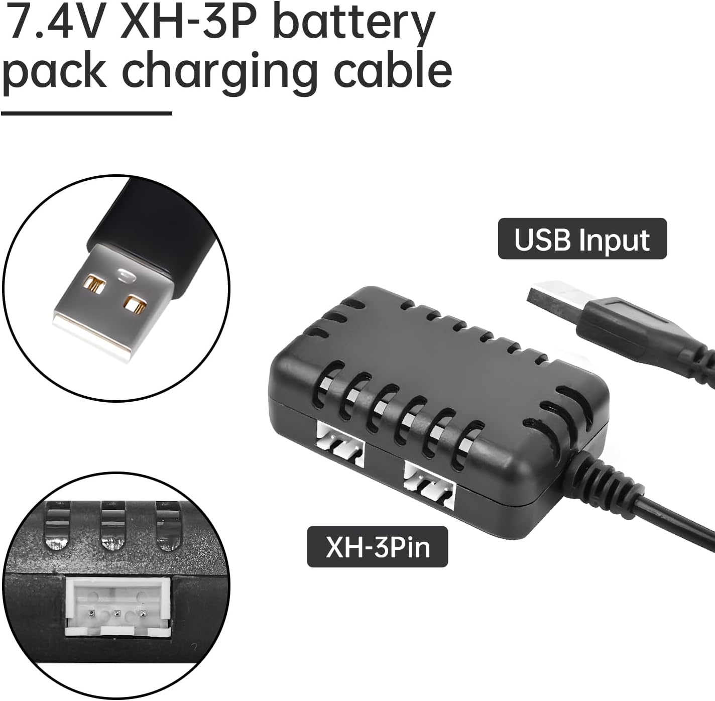 2 Pezzi Batteria al Litio 7.4V 3000mAh 15C 2S Li-ion con T-Plug + Caricabatterie 2-in-1 - Per Auto RC WLtoys 12423, MJX 14301, 14302, 14303, H16PL (Scala 1/10, 1/12, 1/16)