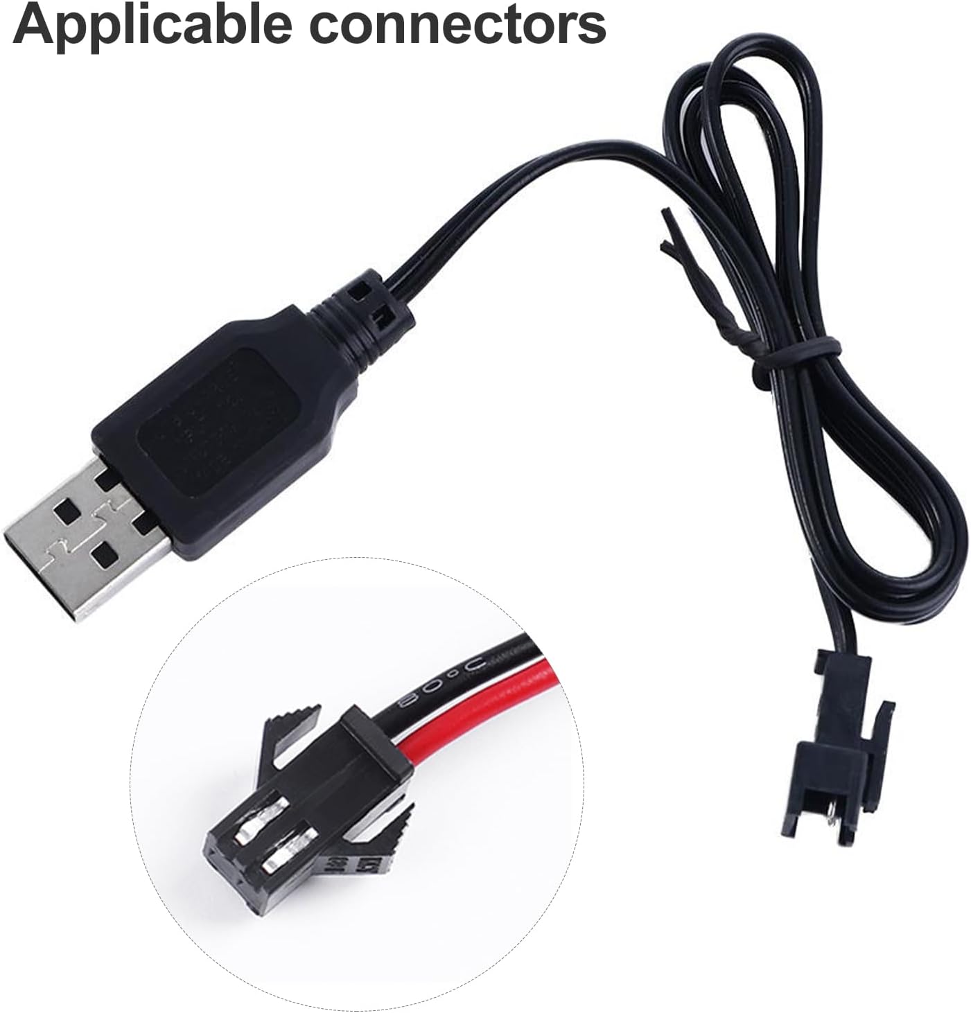 2 Pezzi Caricabatteria USB 3.7V Cavi Caricabatteria RC per Batterie NiCd/NiMH/LiPo con Spina SM-2P Compatibile con Auto RC, Droni FPV