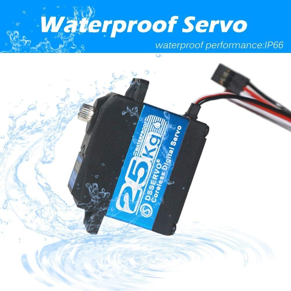 Digital Coreless Servomotor DS3225PRO 7.4V 25KG with 25T Cams for Robotic Truck Model Baja Car 1/10 (180 degrees)