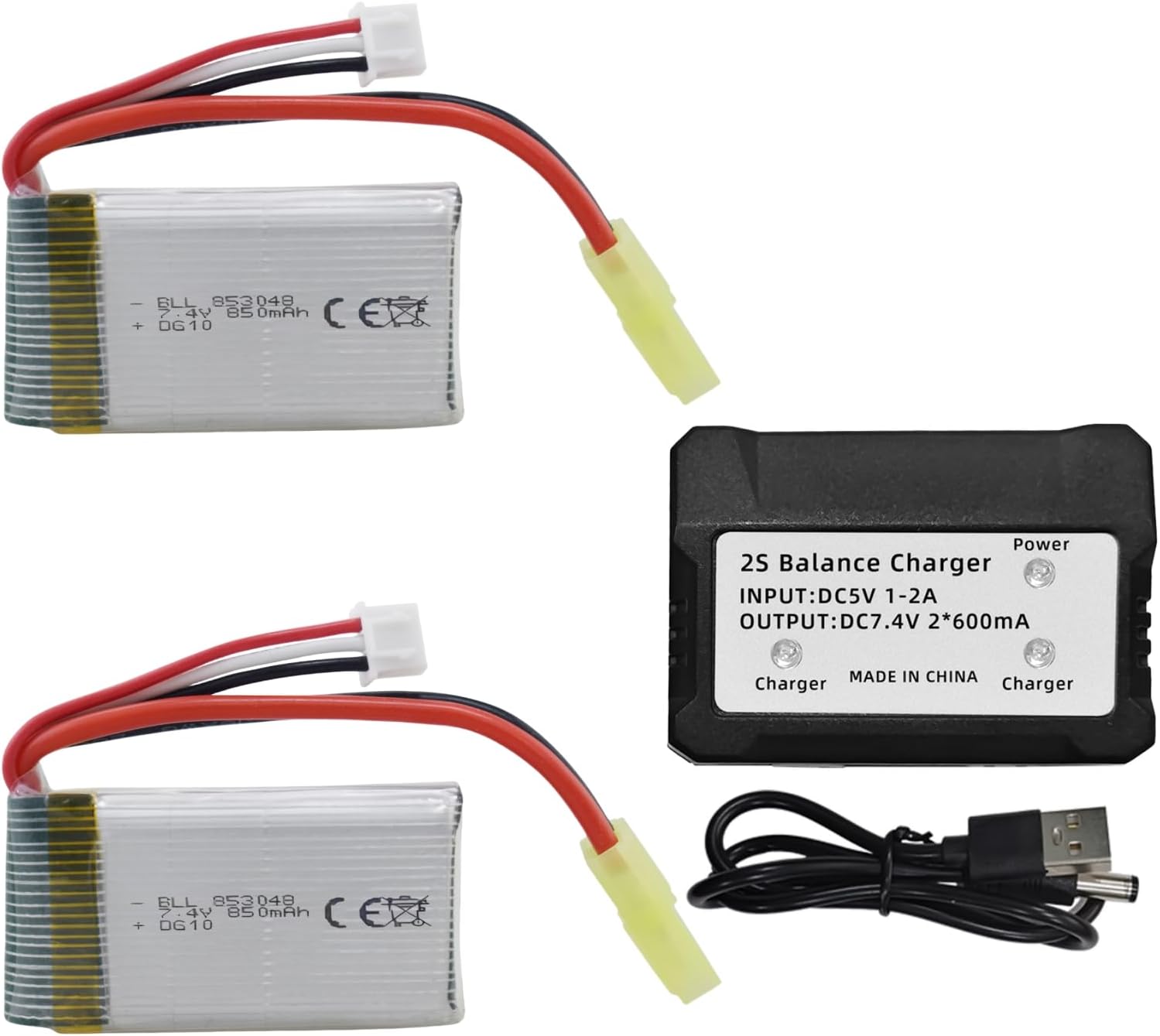 3-Cell 11.1V 850mAh 80C Lipo Battery with XT30 Connector, Silicone Cable and Soft Shell - Dimensions 59X30X23 mm, Weight 77g - High Power for RC Models