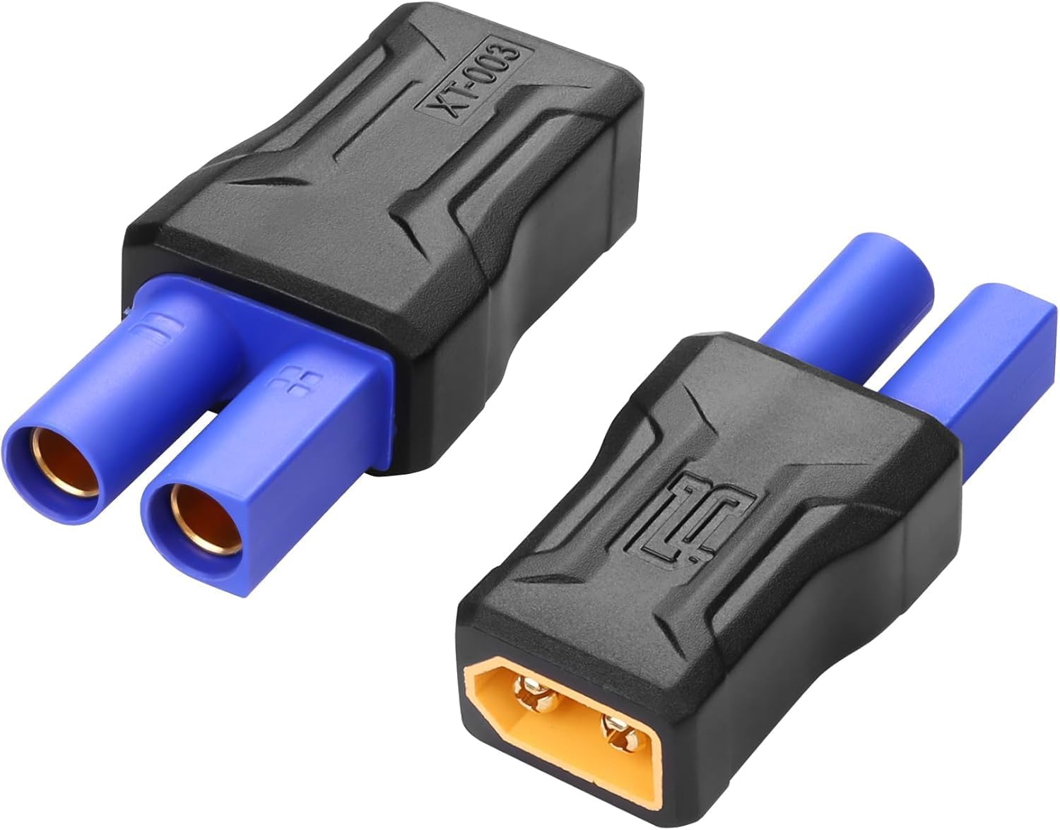 2 Adattatori EC5 Femmina a XT60 Maschio Senza Cavo LiPo ESC RC Drone FPV Auto RC