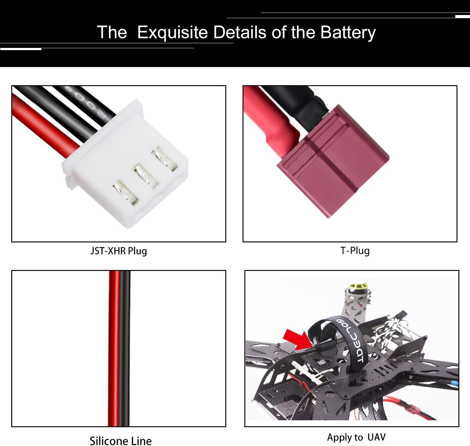 Lipo Battery 2 Cells 7.4V 2200mAh 35C with T-PLUG Connector, Silicone Cable and Soft Shell - Dimensions 73X34X19 mm, Weight 110g - High Power for RC Models