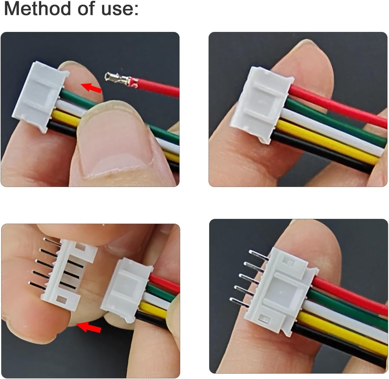 420 Pieces JST 2.0mm Connector Kit: JST-PH 2/3/4/5/6 Pin Set, Male and Female Connectors, 22AWG Pre-Crimped Cables and Dual Female Pins - Ideal for Electronics
