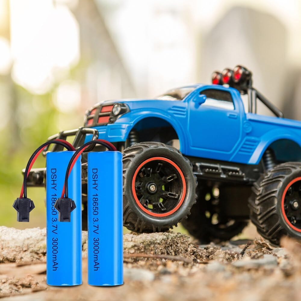 1 Piece Lithium Ion Battery 3.7V 3000mAh SM-2P Plug Compatible with DE45 DE42 1:14 Off-road and Drift Racing