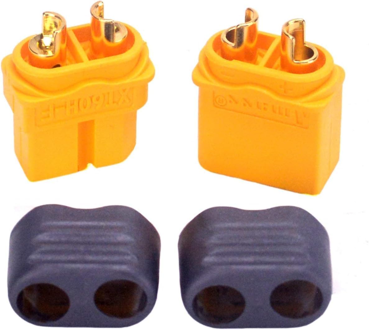 15 Pieces XT60 Plug Connector, XT60H with Sheath Female Male Connector with Sheath Housing for Lipo Battery FPV Drone