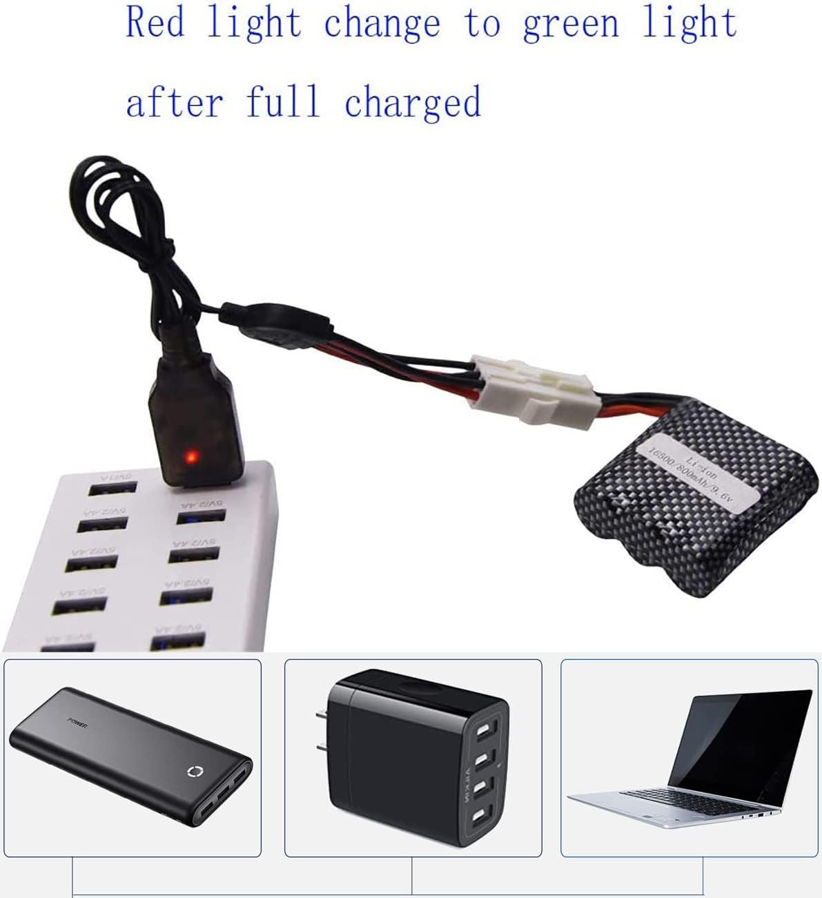 Set 4 Batterie LiPO 3.7V 500mAh + Caricabatterie 4 in 1 | Per Droni E58 S168 JY019 RC