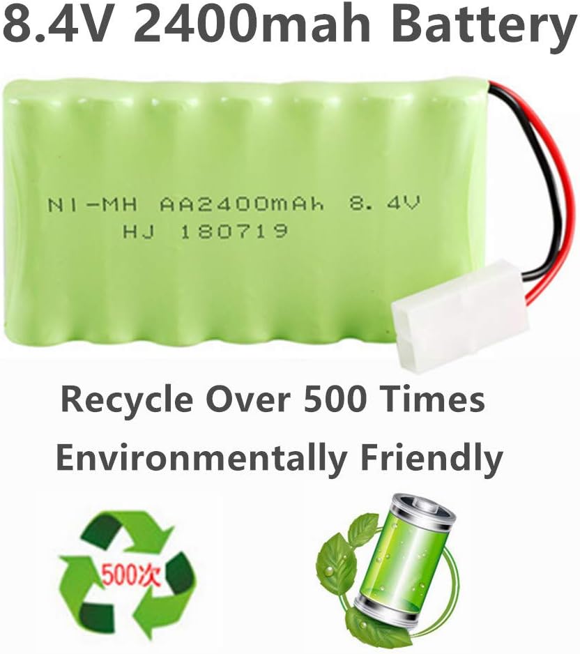 Batteria RC 8.4V 2400mAh Ni-MH AA con Spina Tamiya per Auto, Barca, Serbatoio RC