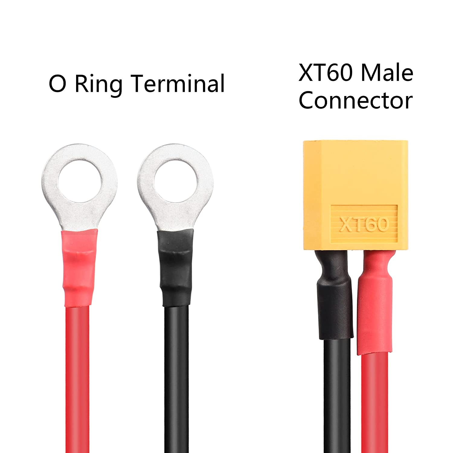 Cavo XT60 Maschio a O Ring, 1M 12AWG Filo Siliconico | Collegamenti Affidabili per RC Lipo e FPV Drone Racing, Rosso